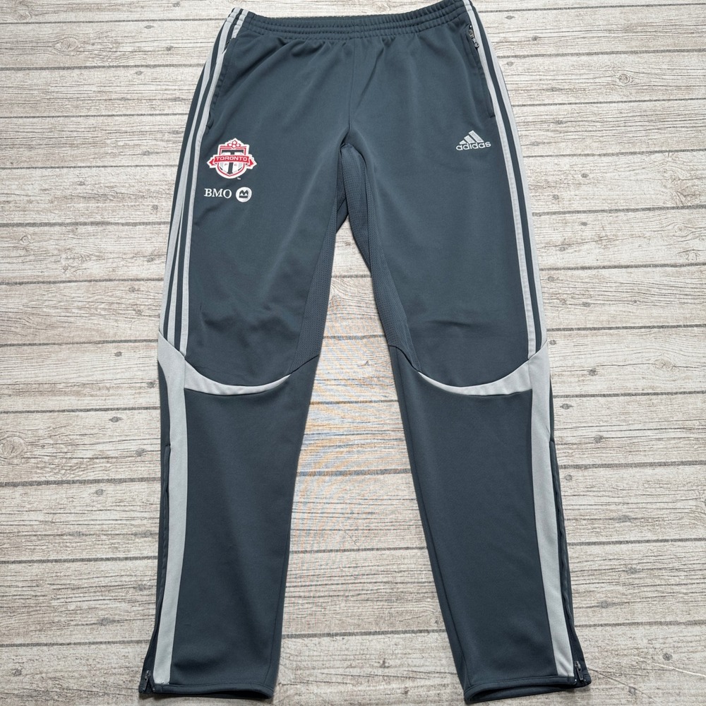 Y2K Adidas Toronto FC Pants Men's XL Gray MLS Soccer Training Sportswear Joggers